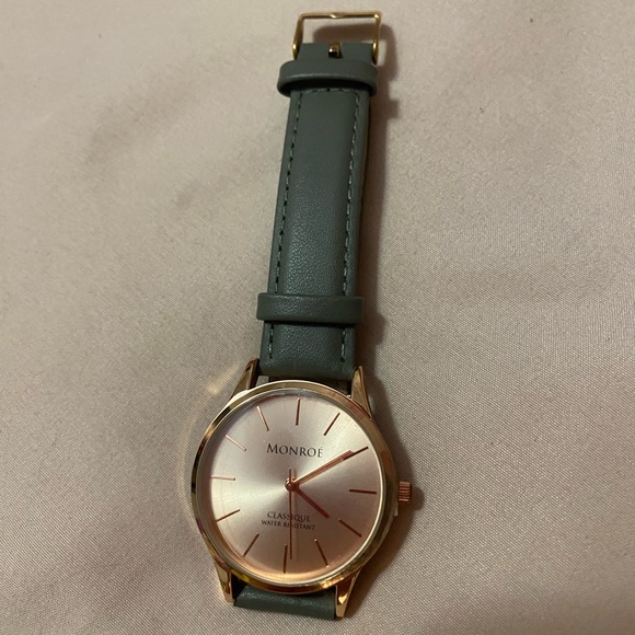 Monroe Solérose Charcoal Leather Watch - Picture 2 of 4